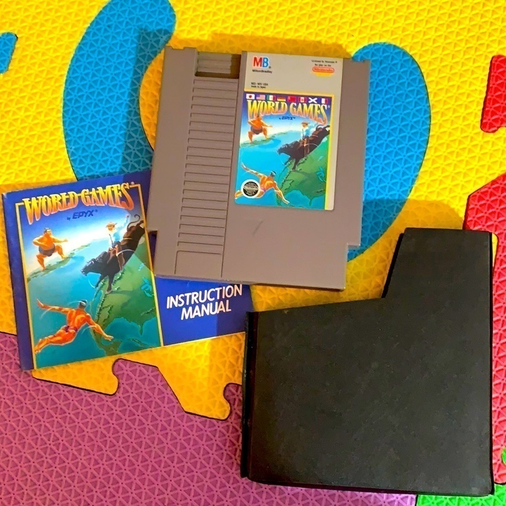 Vintage Nintendo 1985 Milton Bradley world games by EPYX NES WV USA